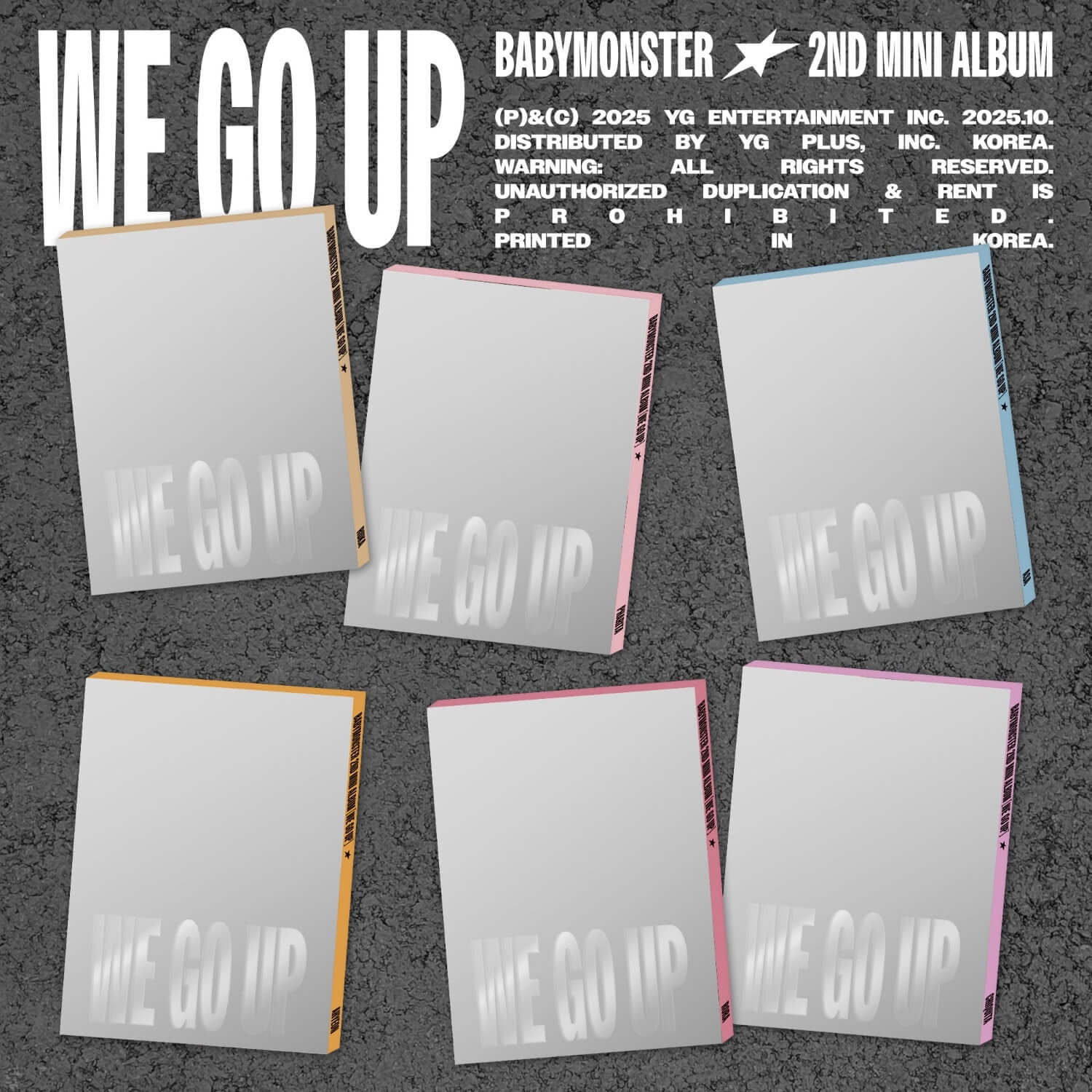 BABYMONSTER - 2nd MINI ALBUM [WE GO UP] PATTERN Ver. - Kpop  | Kool Seoul - Buy Kpop Albums Online