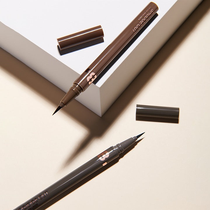 BANILACO Powerproof Pen Eyeliner in black and brown shades on a stylish display