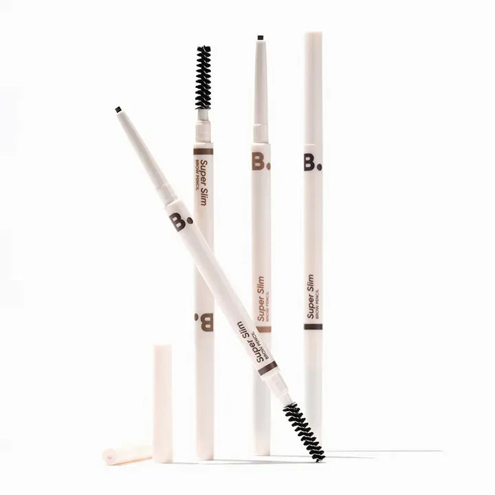 BANILACO Super Slim Brow Pencil on display with caps and brush applicators