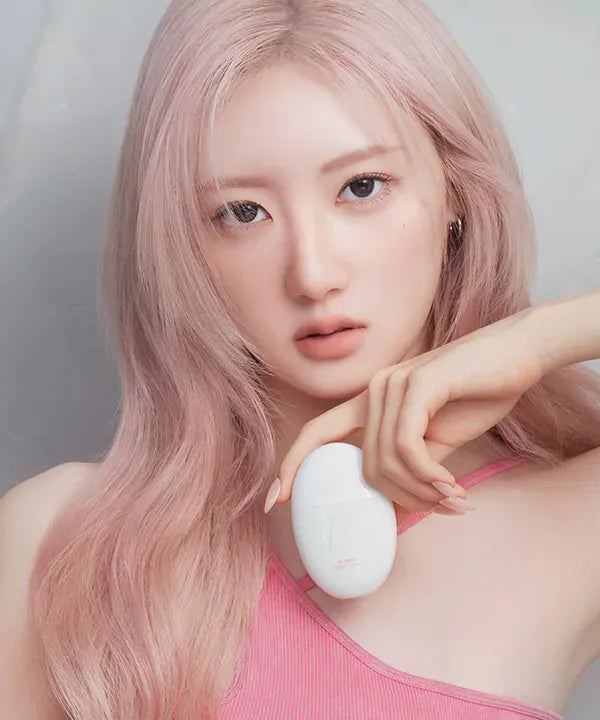 Person holding a skincare product, promoting BANILACO All Day Prep Hydro UV Serum Base SPF50+PA++++.