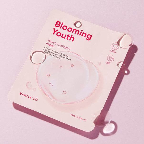 BANILA CO Blooming Youth Peach-Collagen Mask available on Koolseoul.com, your Korean Eshop from Seoul !