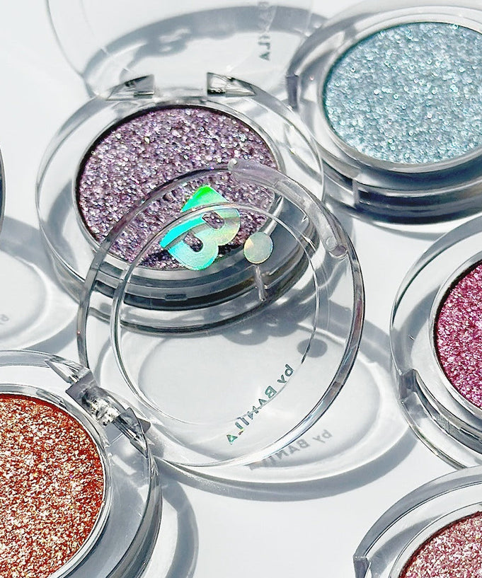 BANILACO Hyper Holobeam Eye Glitter in various shades, showcasing shimmering eye makeup options.