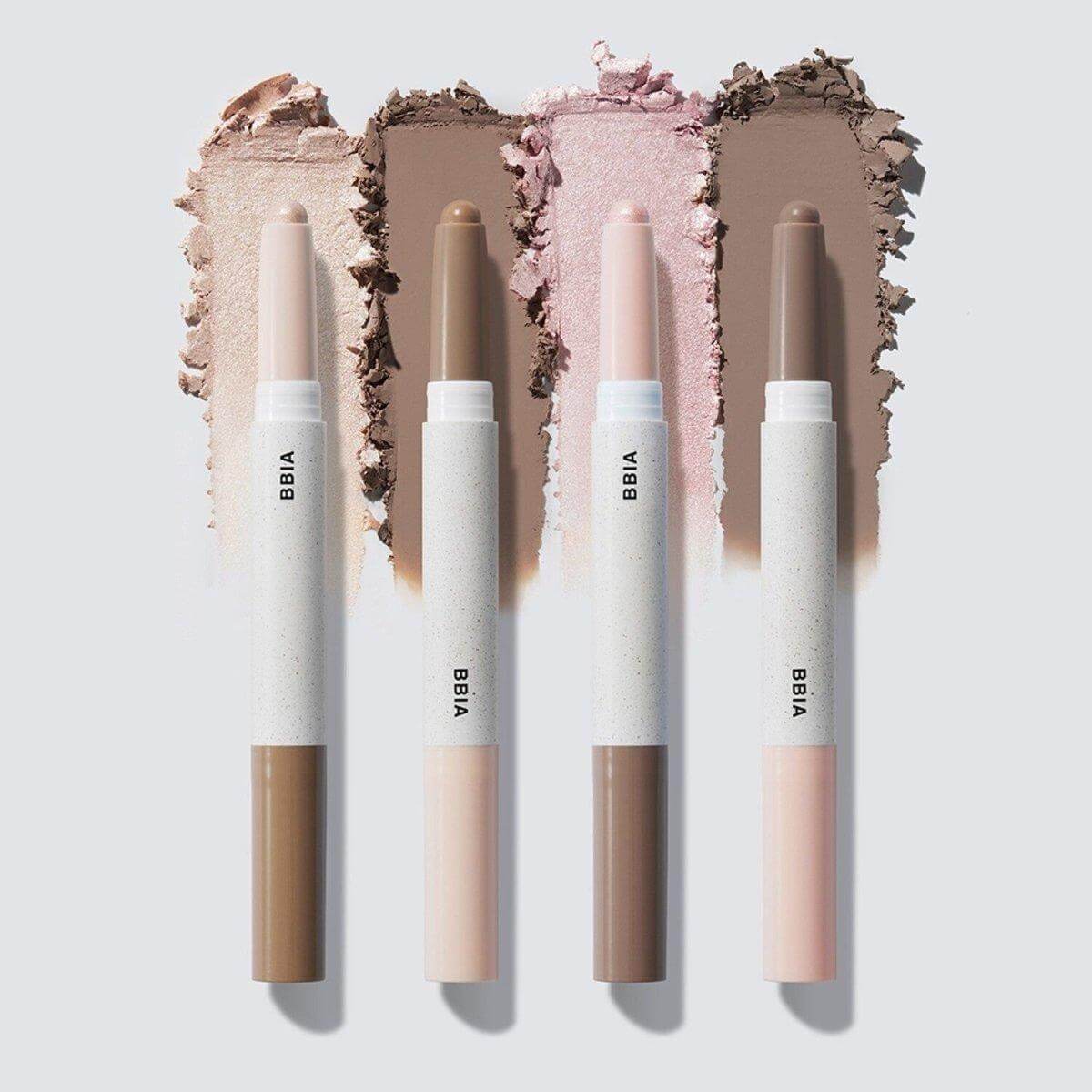 BBIA Last Contour Stick in various shades displayed with swatches.