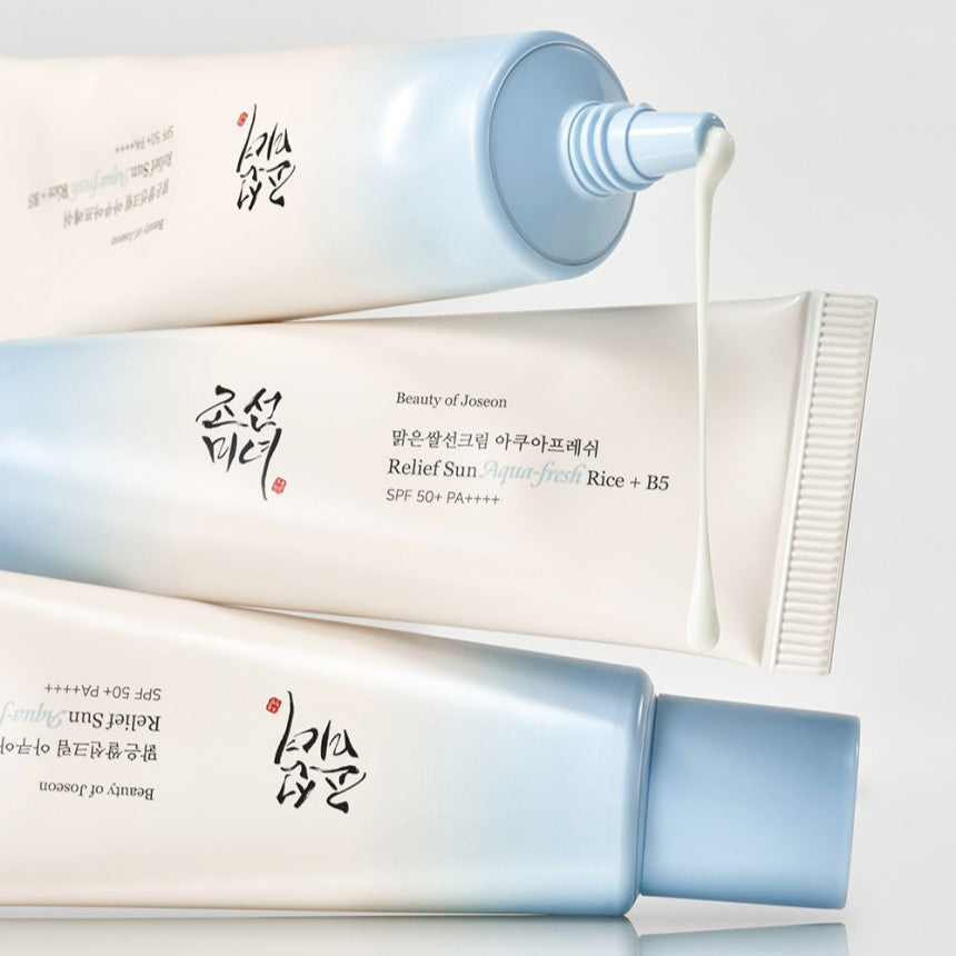 BEAUTY OF JOSEON Relief Sun Aqua Fresh SPF50+ PA++++ 50ml sunscreen cream tube packaging
