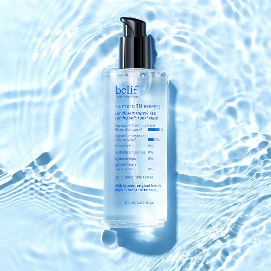 BELIF Numero 10 Essence 125ml bottle against water background