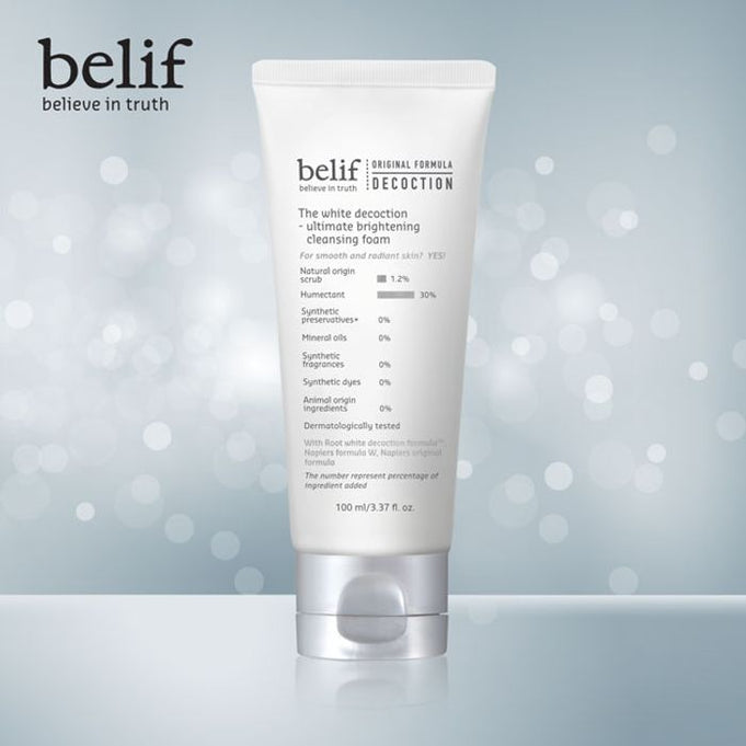 BELIF The White Decoction-Ultimate Brightening Cleansing Foam 100ml | Kool Seoul