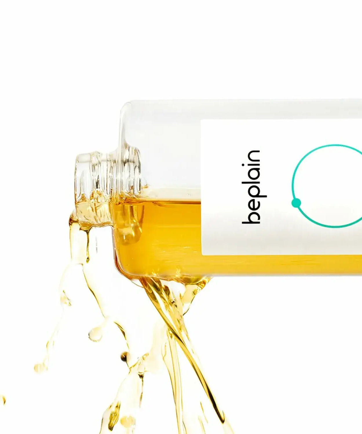 BEPLAIN Cicaterol Toner pouring from bottle, showcasing the liquid texture and design