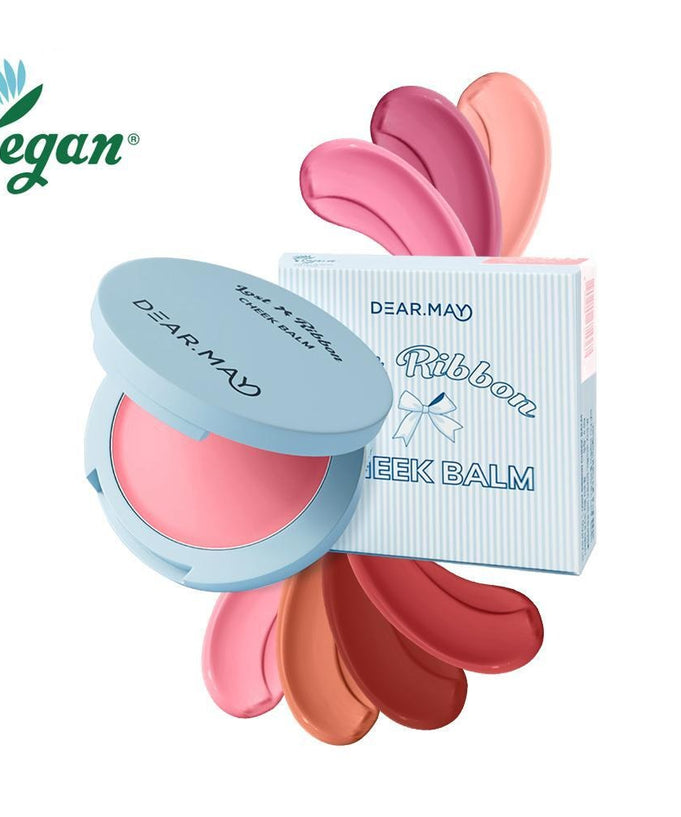 DEAR MAY Lost Ribbon Check Balm with vibrant shades and vegan label