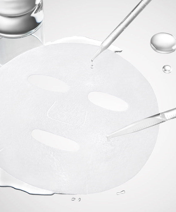 BEPLAIN Madecassoside Calming Ampoule Mask 5 Sheets displayed with pipette and liquid essence