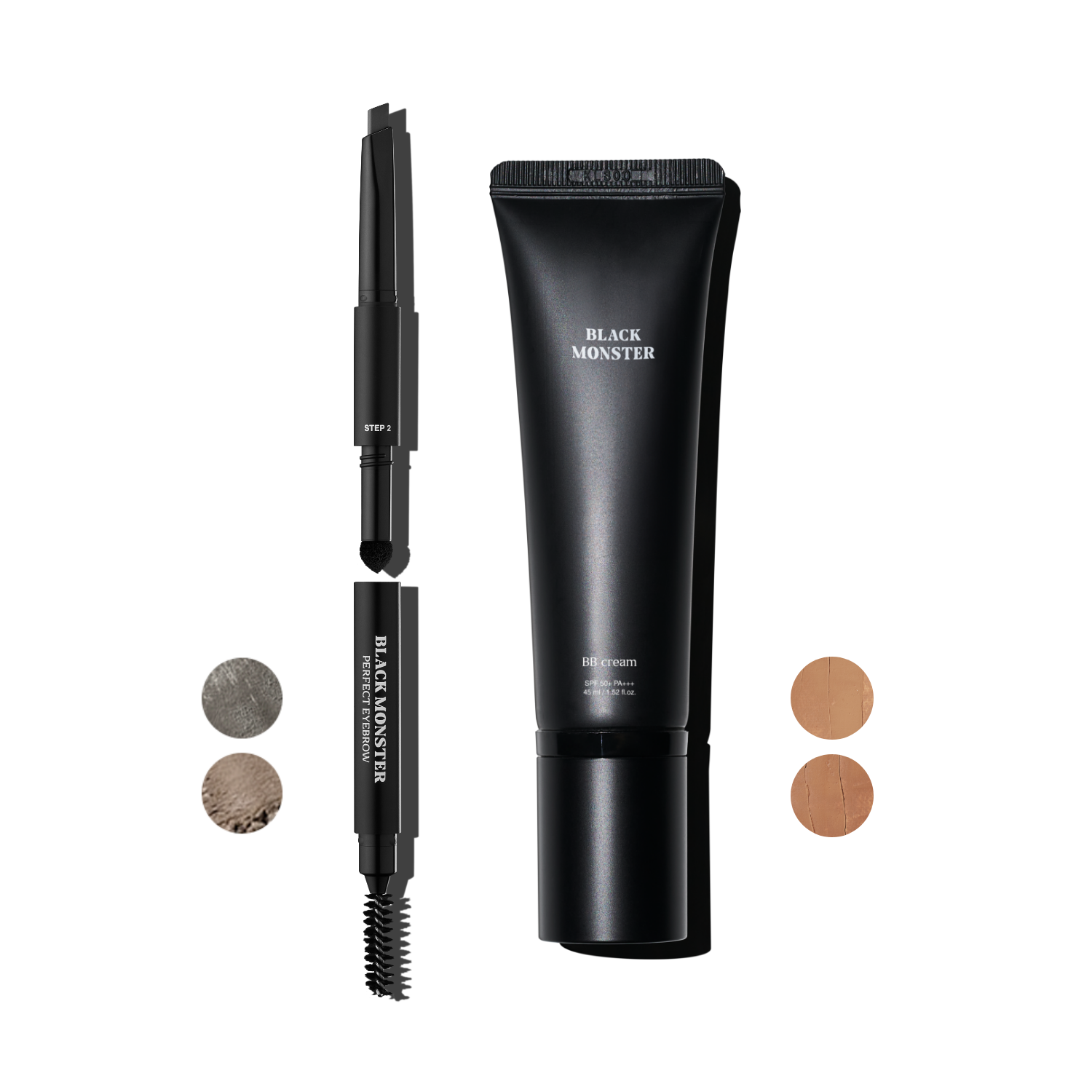 BLACK MONSTER First Impression Set for gentlemen by Gentleman Korea - Korean men’s skincare trial kit featuring BB cream and brow tools