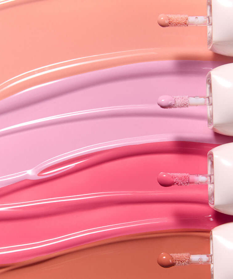 Colorful swatches of BLESSED MOON Veil Melting Color Blush in various shades, perfect for a radiant makeup look.