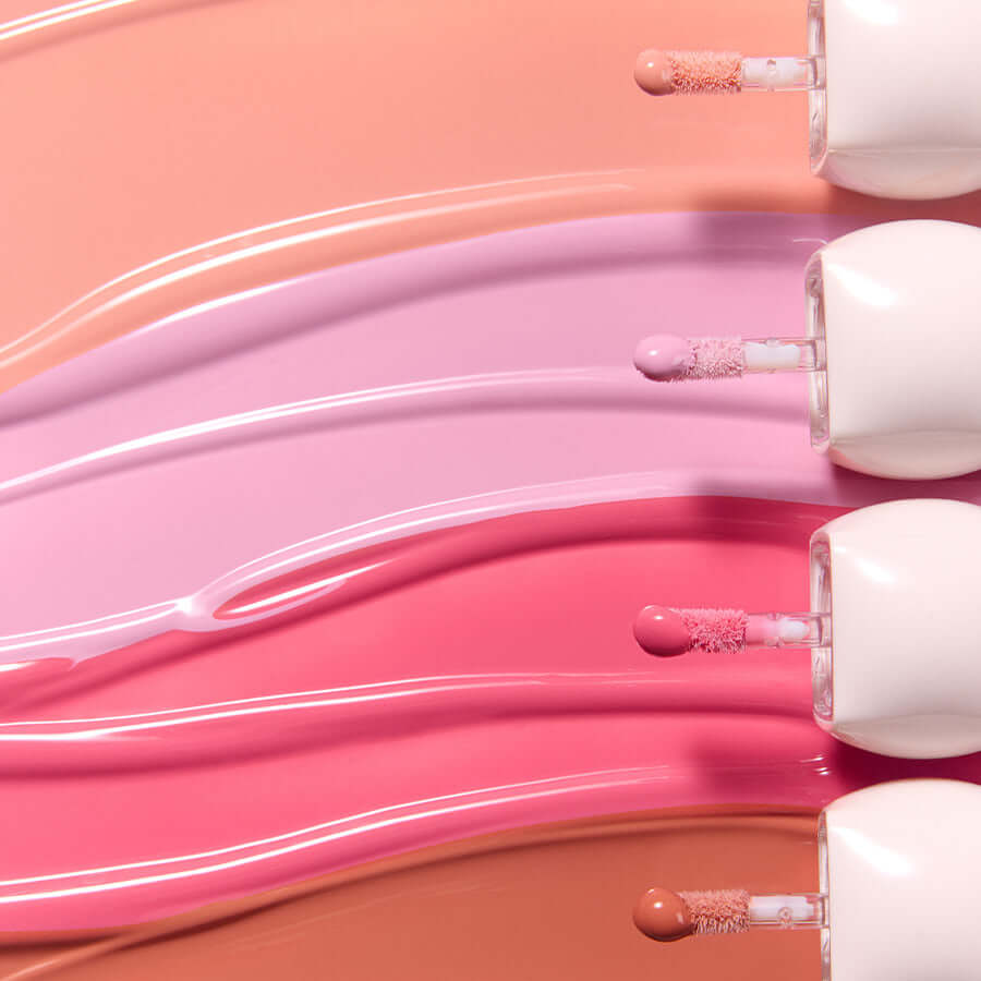 Colorful swatches of BLESSED MOON Veil Melting Color Blush in various shades, perfect for a radiant makeup look.