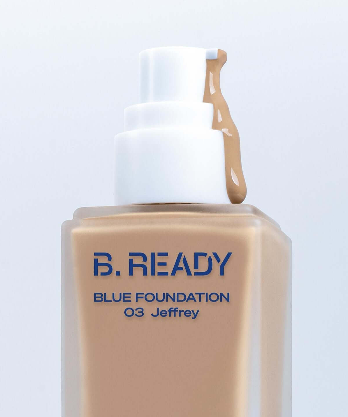 B.READY Blue Foundation bottle with pump, shade 03 Jeffrey