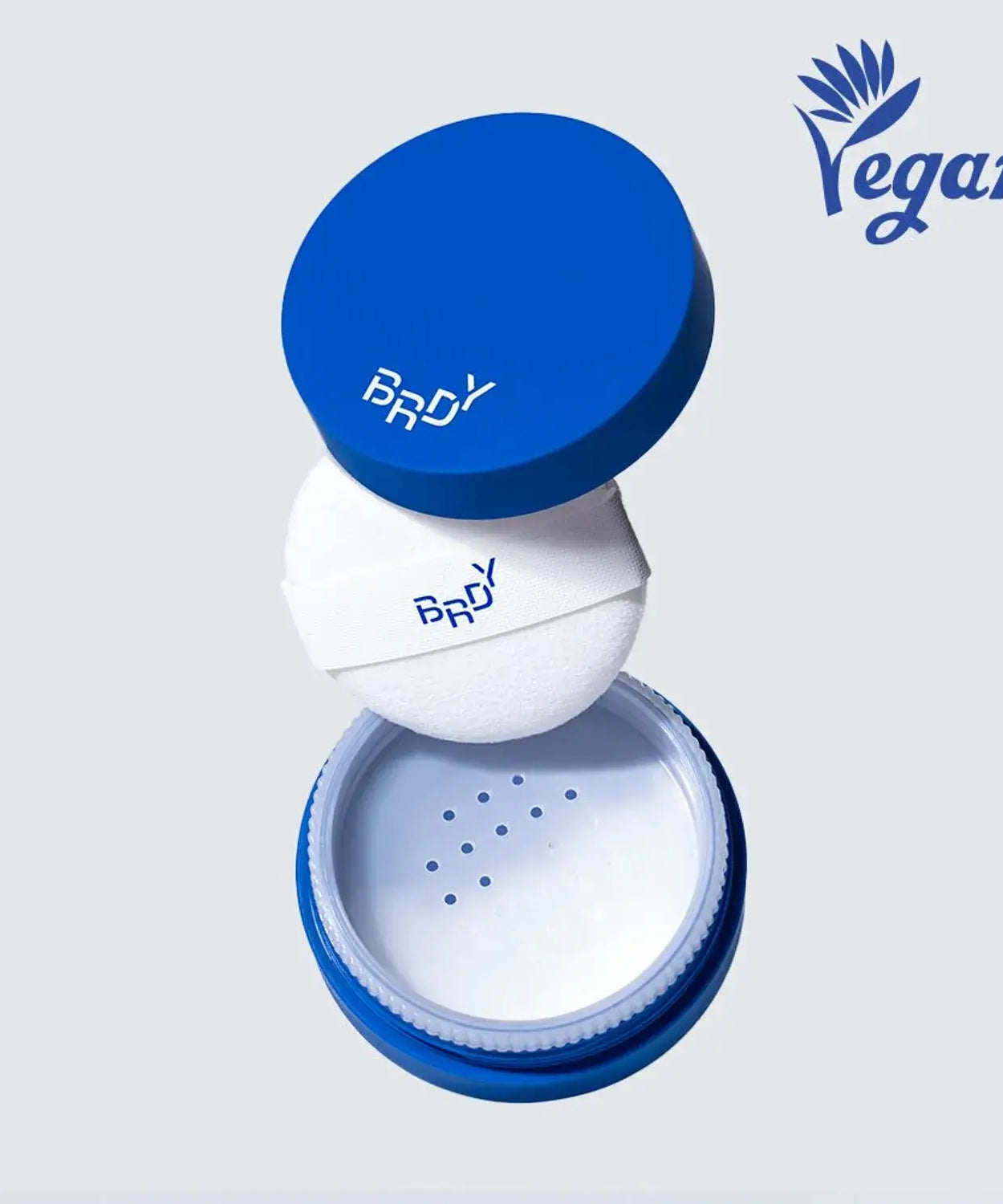 B.READY Blue Sebum Powder with vegan packaging and applicator