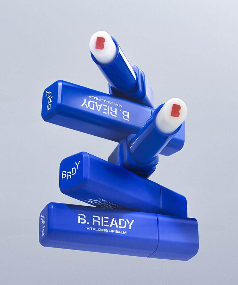 B.READY Vitalizing Lip Balm blue tube set for men by Gentleman Korea, nourishing lively lip balm for gentlemen