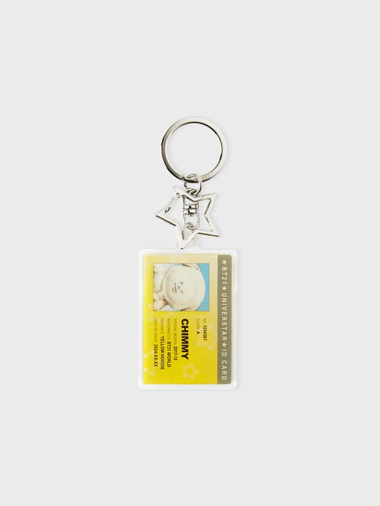BT21 CHIMMY ID CARD ACRYLIC KEYRING SILVER EDITION