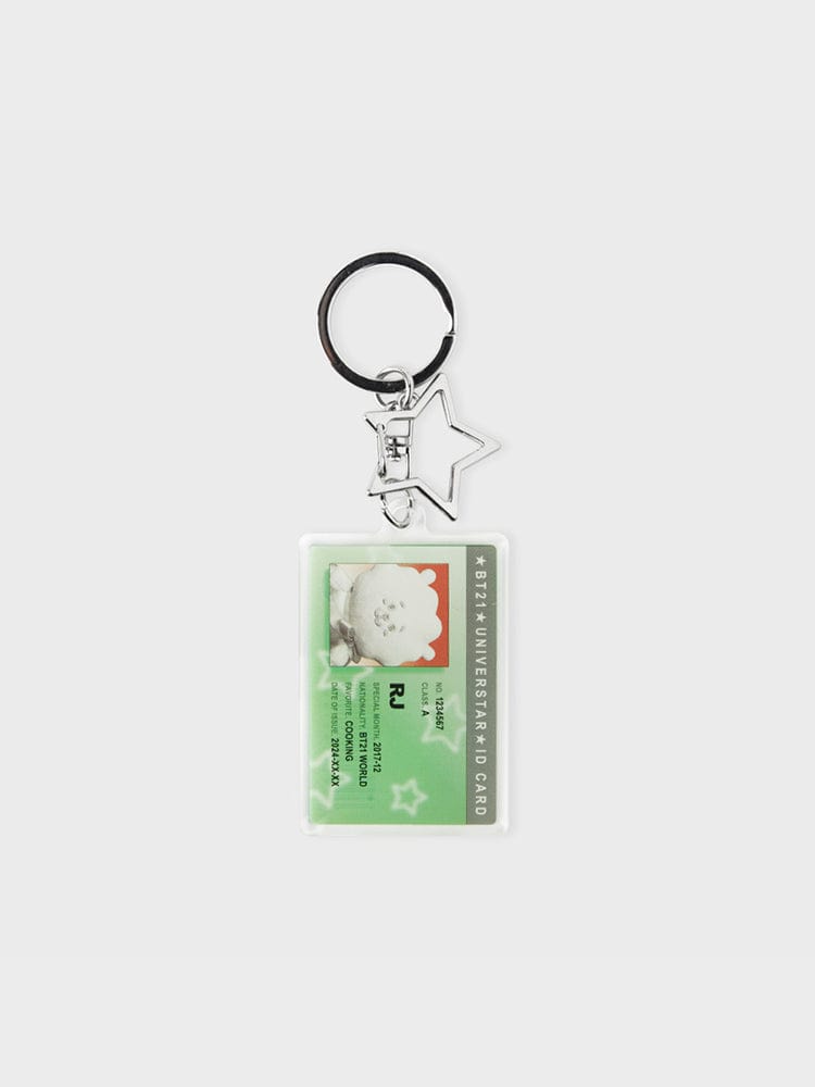 BT21 RJ IDカード アクリルキーホルダー シルバーエディション