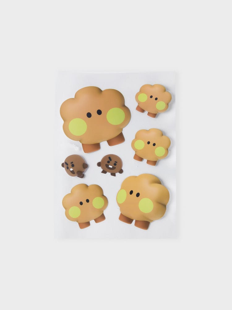 BT21 Shooky Removable Stickers Big & Tiny Edition