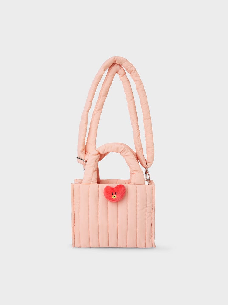 BT21 Tata Quilted Bag With Face Plush Badge Winter Edition