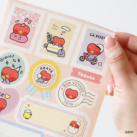 BT21 Minini Removable Gift Stickers available on Koolseoul.com, your Korean Eshop from Seoul !