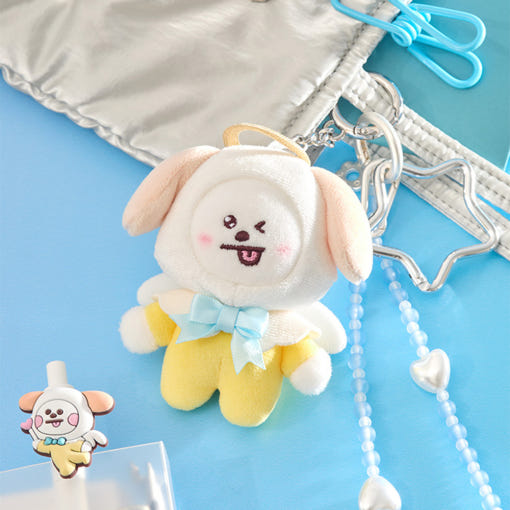 BT21 Angel & Villain Angel Plushy Key Ring | Kool Seoul