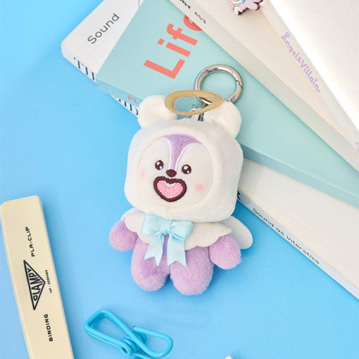 BT21 Angel & Villain Angel Plushy Key Ring | Kool Seoul