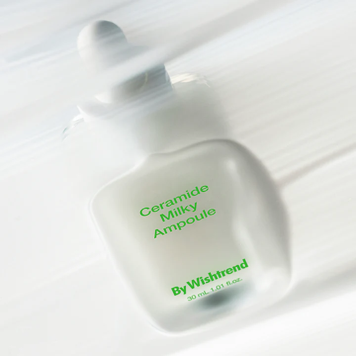 BY WISHTREND Ceramide Milky Ampoule 30ml bottle on a white background