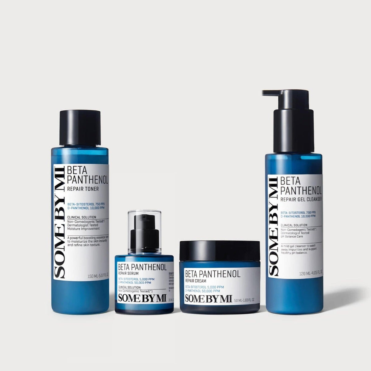 SOME BY MI Beta Panthenol Full Set (Toner+Serum+Cream+Cleanser) available on Koolseoul.com, your Korean Eshop from Seoul !