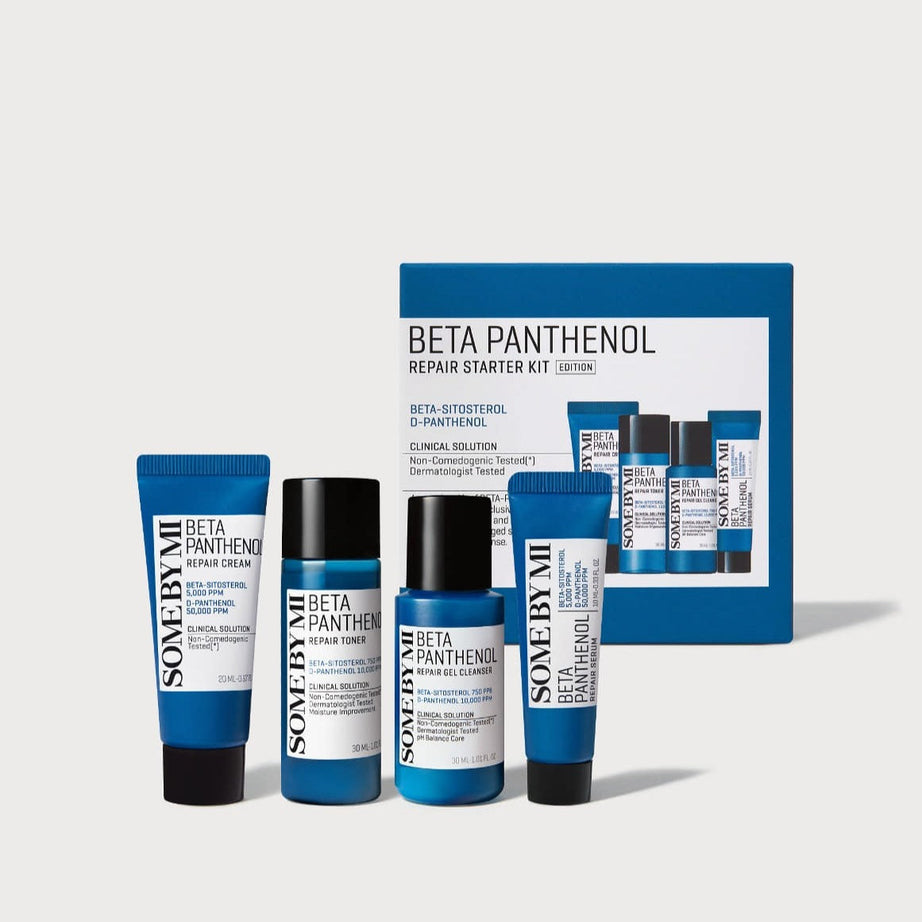 ខ្លះដោយ MI Beta Panthenol Repair Starter Kit (Cleanser+Toner+Serum+Cream)