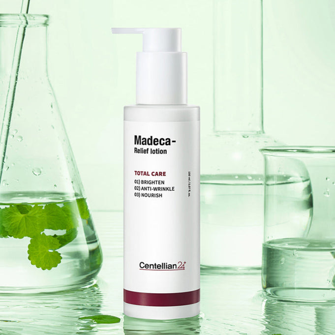 CENTELLIAN 24 Madeca Relief Lotion 150ml bottle with green background and natural elements