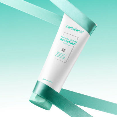 CENTELLIAN 24 Relaxing Up Body Boosting Cream 250ml in vibrant packaging with a refreshing design