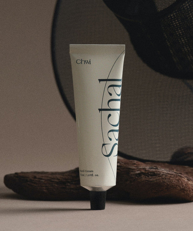 CHWI (CHI) Sachal Hand Cream 50ml tube displayed against a textured background.