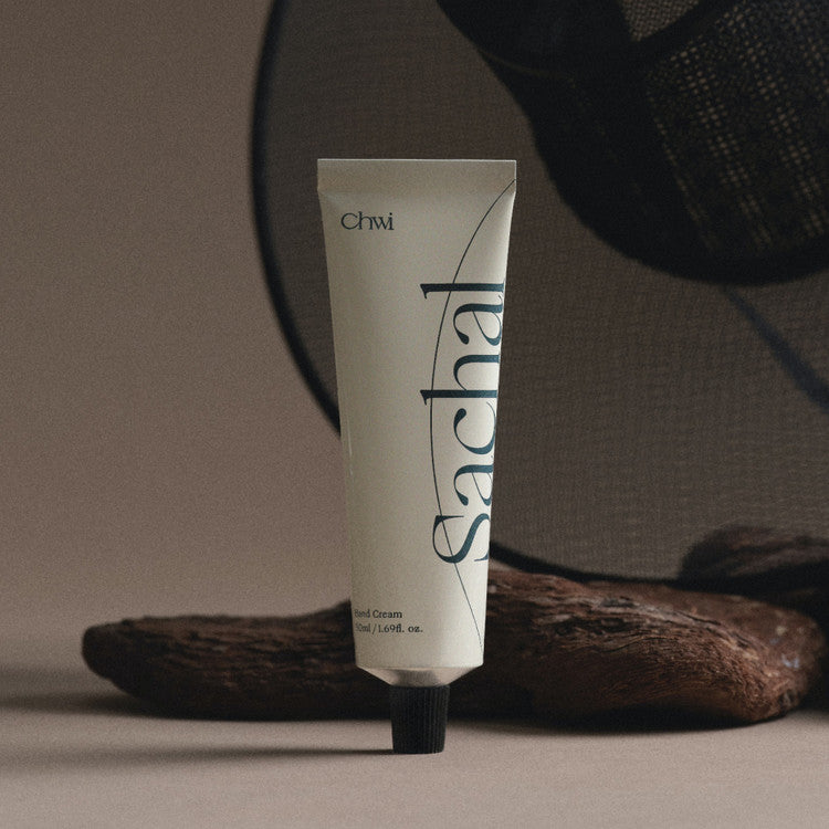 CHWI (CHI) Sachal Hand Cream 50ml tube displayed against a textured background.