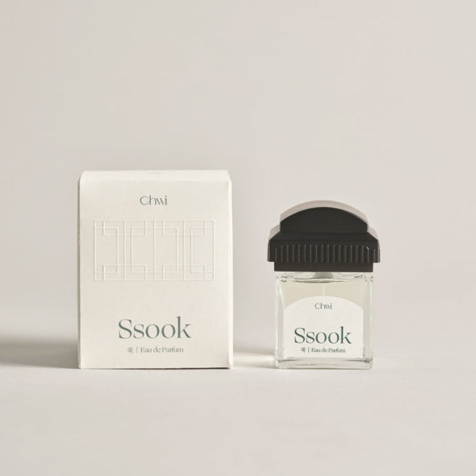 CHWI (CHI) Ssook Parfume 50ml bottle and packaging. Elegant design showcasing luxury fragrance.