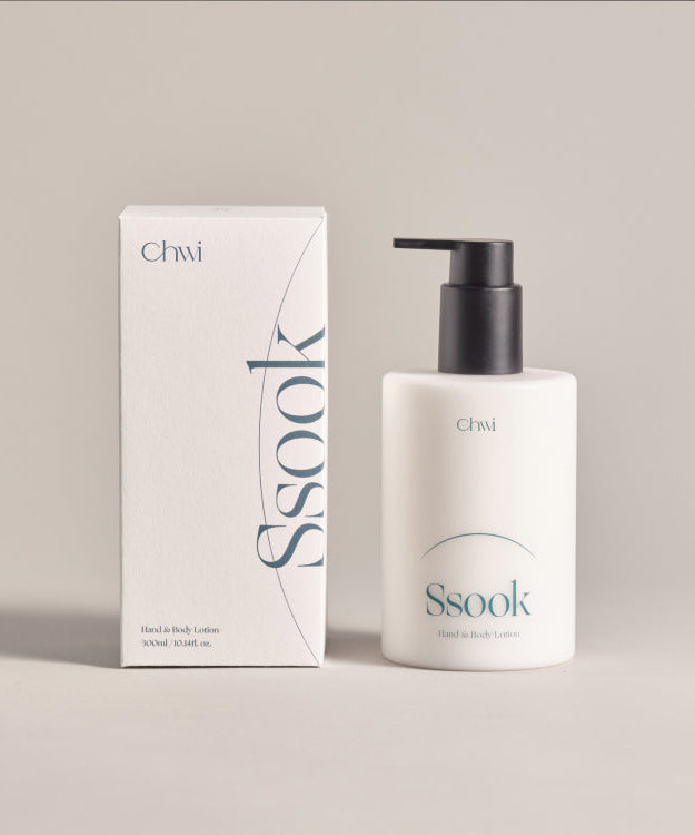 CHWI (CHI) Ssook Hand & Body Lotion 300ml bottle and packaging on a neutral background.