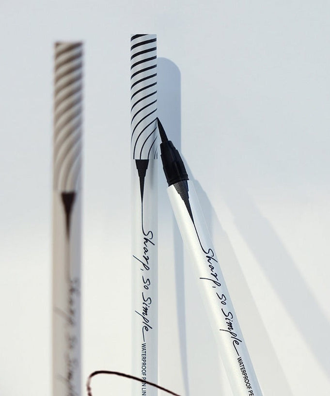 CLIO Sharp, So Simple Waterproof Pen Liner displayed with precise tip and design.