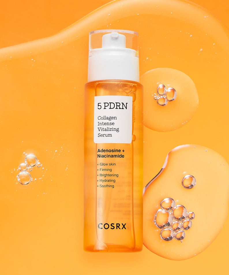 COSRX 5 PDRN Collagen Intense Vitalizing Serum with adenosine and niacinamide for firming and hydrating skin benefits