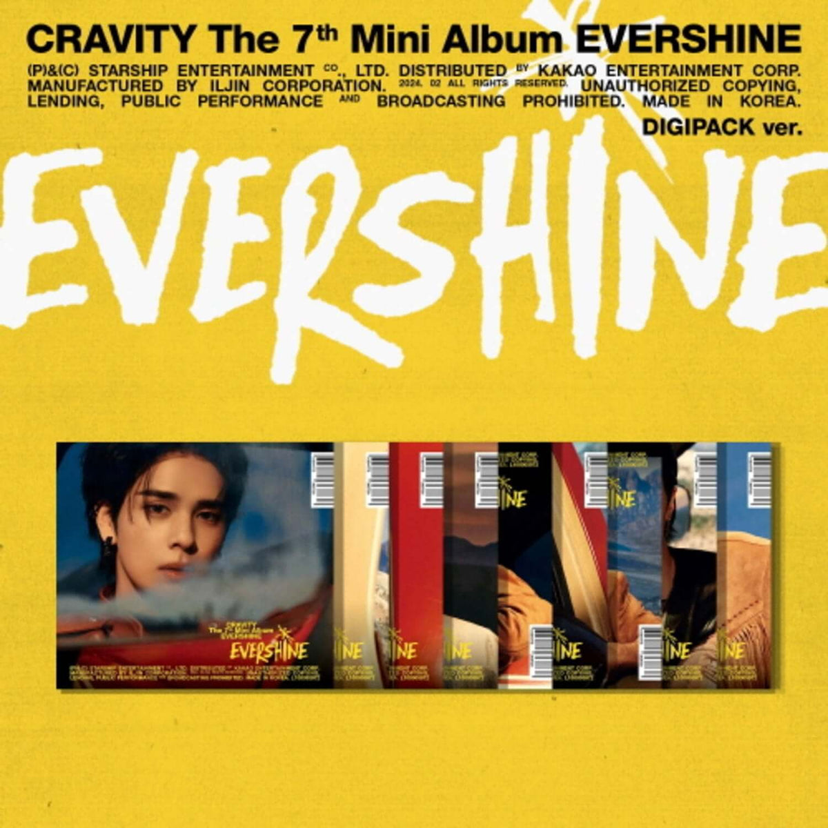 CRAVITY - 7th Album [EVERSHINE] (DIGIPACK ver.) (Set of 9) - | Kool Seoul - Buy Kpop Albums Online