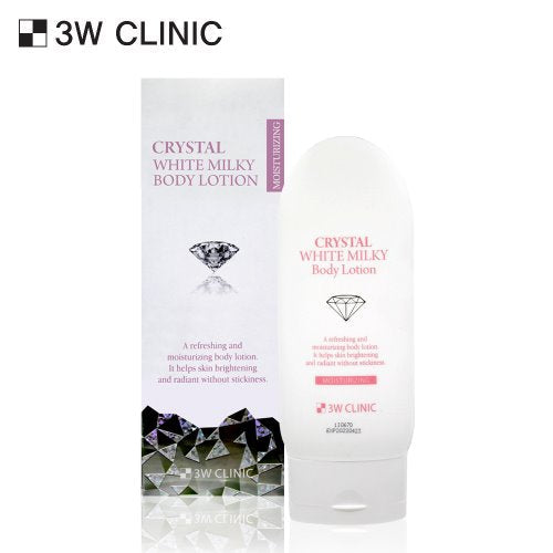 3W CLINIC Crystal White Milky Body Lotion 150g available on Koolseoul.com, your Korean Eshop from Seoul !