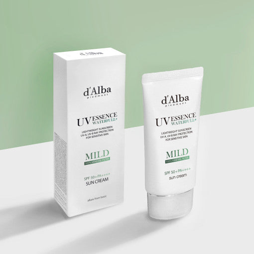 D'ALBA Vegan Waterfull Mild Suncream 50ml disponible sur Ma petite Coree, ton Eshop 100% K-beauty en direct de Seoul