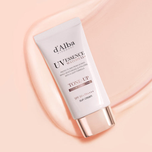 D'ALBA Vegan Waterfull Pink Tone-Up Suncream 50ml disponible sur Ma petite Coree, ton Eshop 100% K-beauty en direct de Seoul