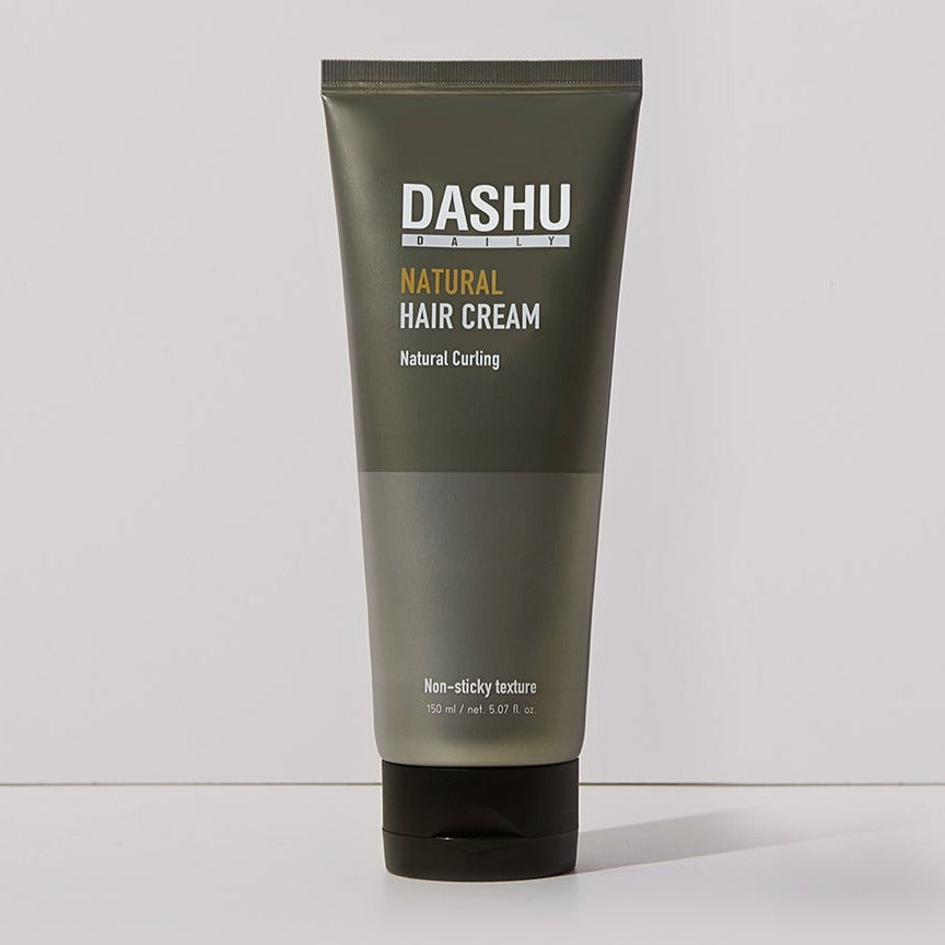 DASHU Natural Hair Cream 150ml tube product shot for men by Gentleman Korea - natural styling, non-sticky texture
