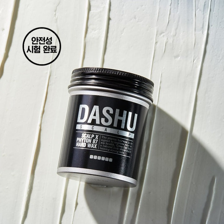 DASHU Scalp W Phyton 87 Hard Wax 100ml black jar product shot by Gentleman Korea – Korean men’s styling wax for scalp care