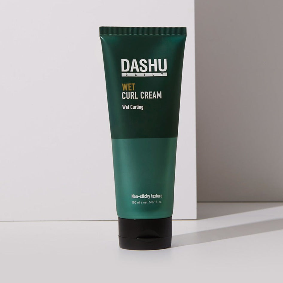 DASHU Wet Curl Cream 150ml by Gentleman Korea — men's wet styling cream for defined curls, non-sticky finish, 150ml