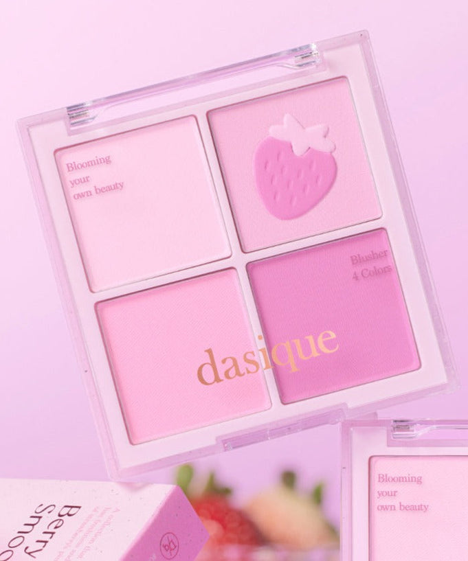 DASIQUE Blending Mood Cheek #06 Berry Smoothie palette with pink and berry shades, perfect for a fresh and natural blush look.