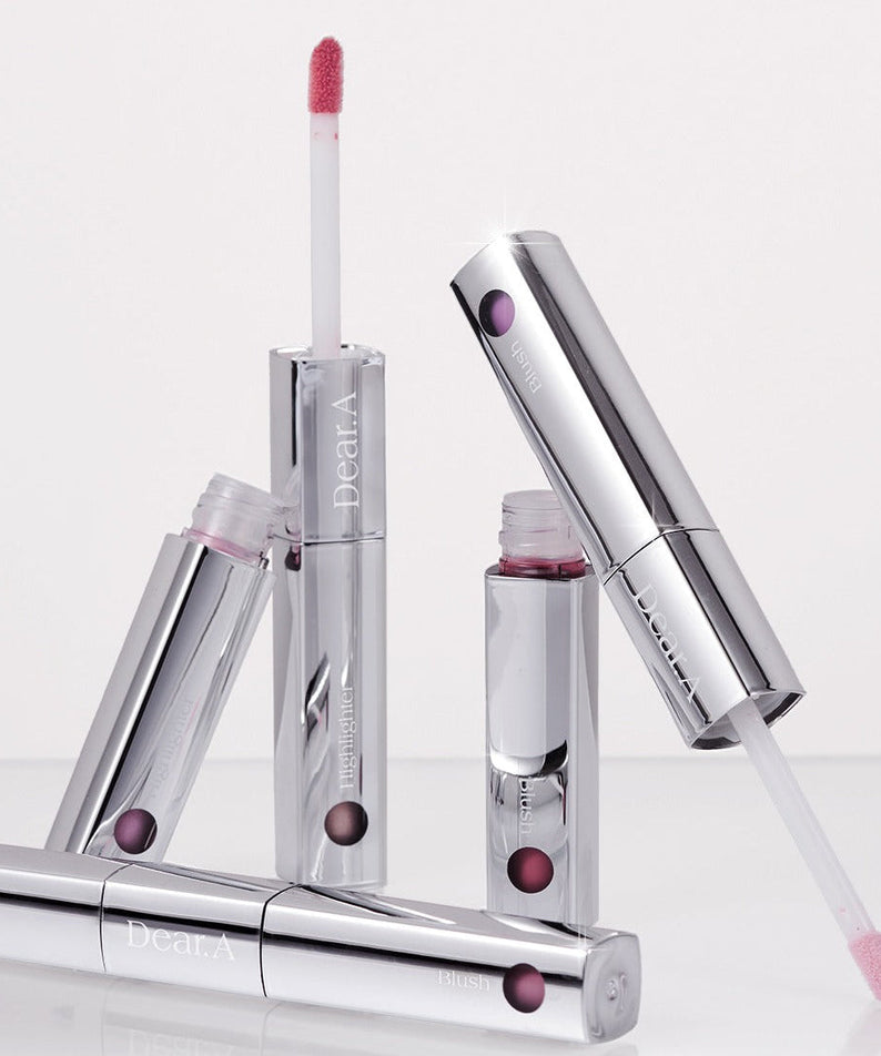 DEAR.A Blush & Beam Dual Stick makeup with sleek design and pink hues for vibrant beauty looks.