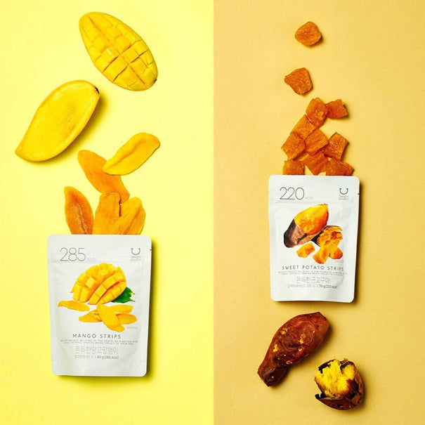 DELIGHT PROJECT Sweet Potato/Mango Strips 210g available on Koolseoul.com, your Korean Eshop from Seoul !