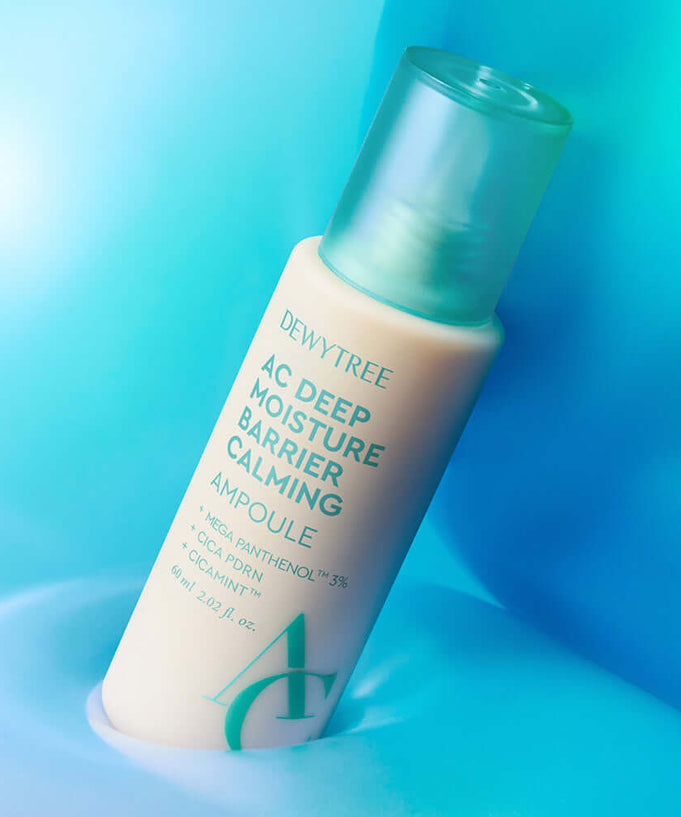 DEWYTREE AC Deep Barrier Soothing Moisturizing Ampoule 60ml product image on a blue background
