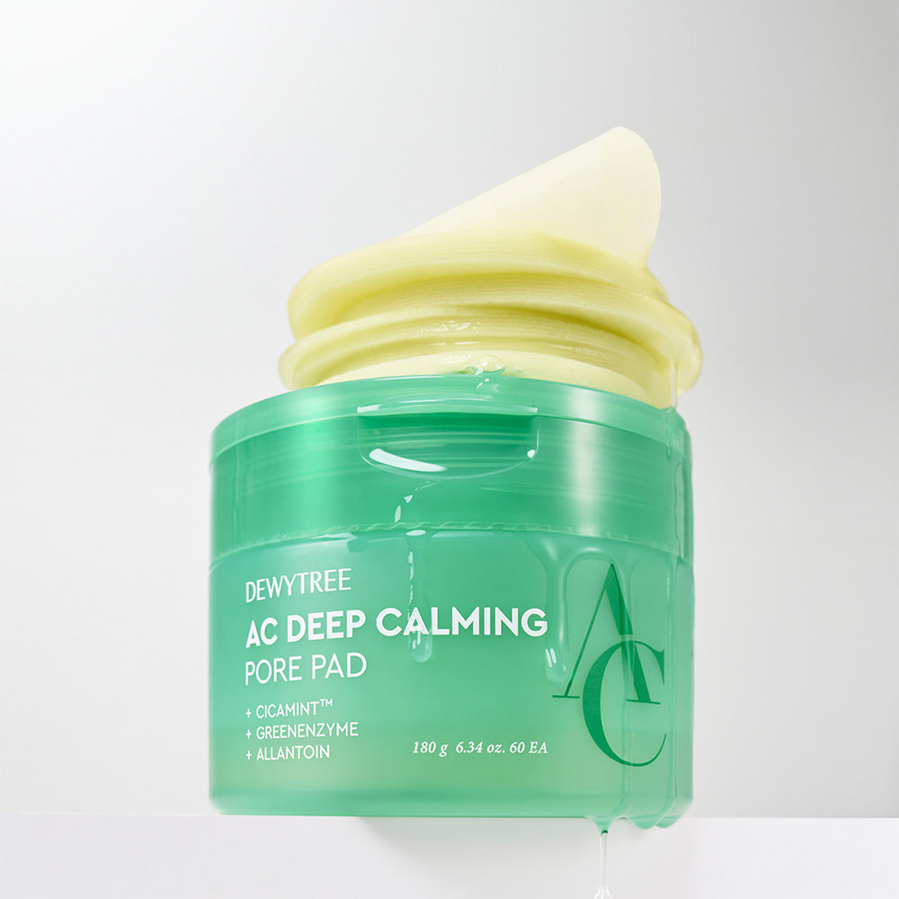 DEWYTREE AC Deep Calming Pore Pad 60 Pads with moisturizing formula for calming and pore cleaning