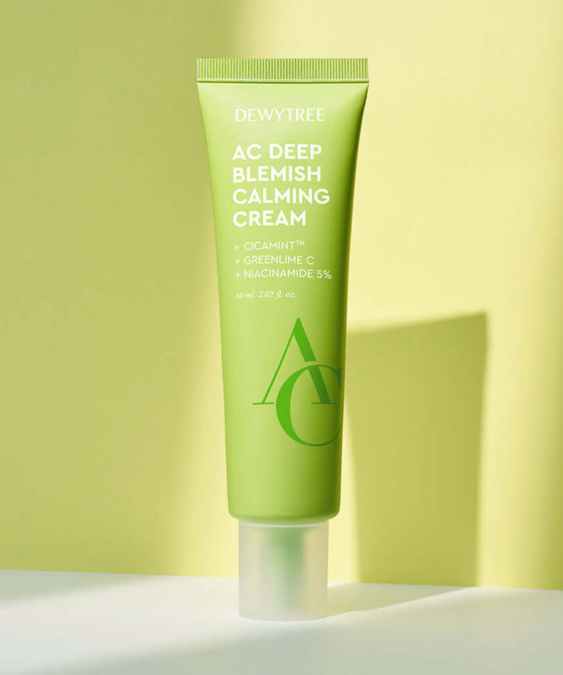 DEWYTREE AC Deep Trace Soothing Cream 60ml product image against a green background